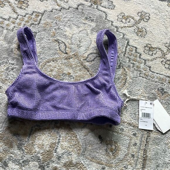 NWT GOOD AMERICAN Always Fits Scoop Swim Top - Picture 3 of 8